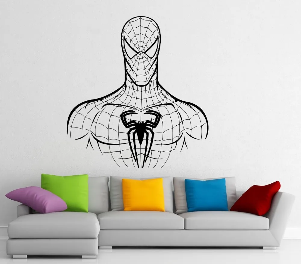 

New arrival Spiderman Wall Sticker Wall Vinyl Sticker Marvel Comics Superhero Interior Home Art Wall Murals Bedroom Decor