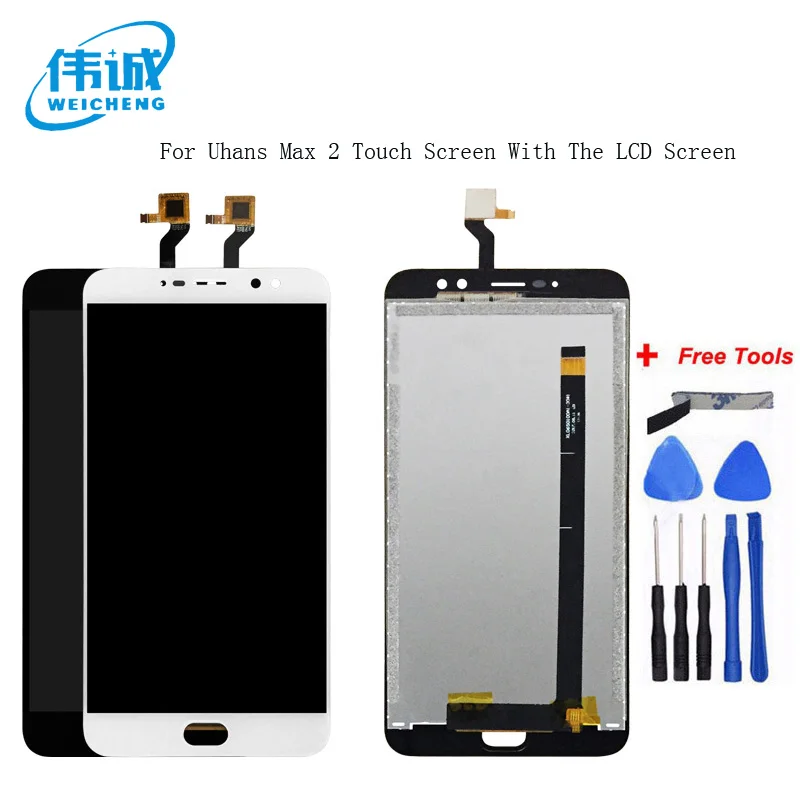 

WEICHENG For 6.44 inch Uhans Max 2 LCD Display+Touch Screen 100% Tested Screen Digitizer Assembly Replacement Uhans Max 2+Tools
