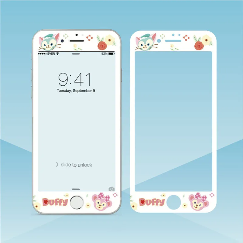 Милое Защитное стекло для iPhone 8 plus 7 мультяшное закаленное 6 s 3D защита экрана с