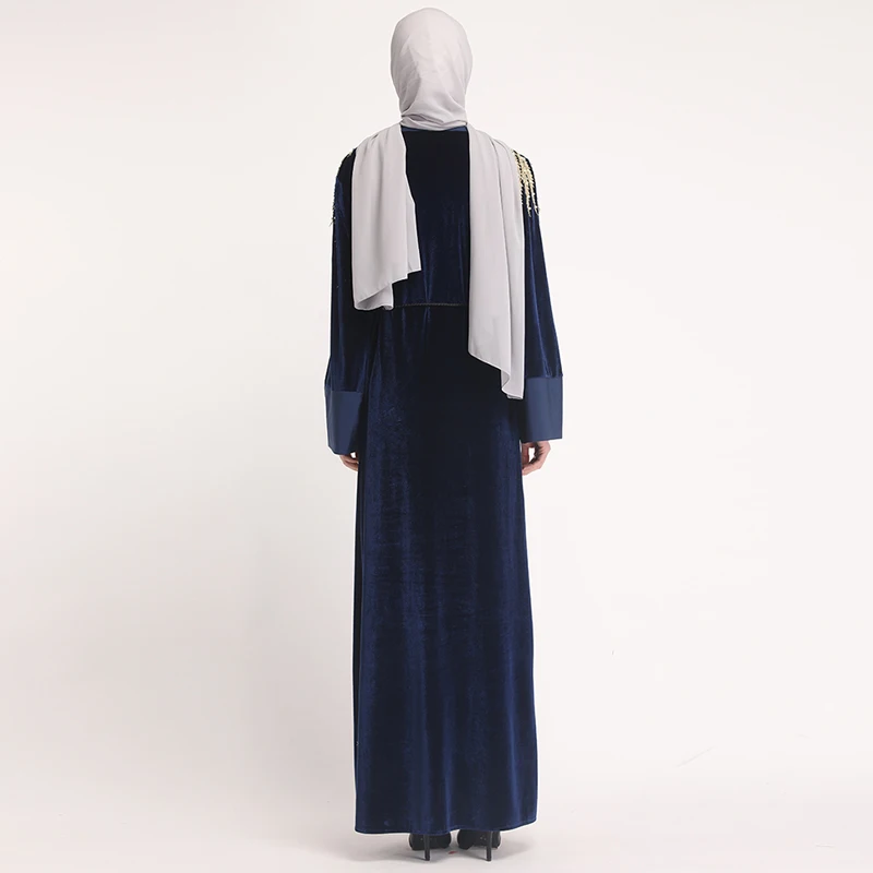Бархатная абайя Турция мусульманский хиджаб платье Абая для женщин Кафтан Катара Рамадан кафтан марокаин халат Дубай турецкая исламская одежда