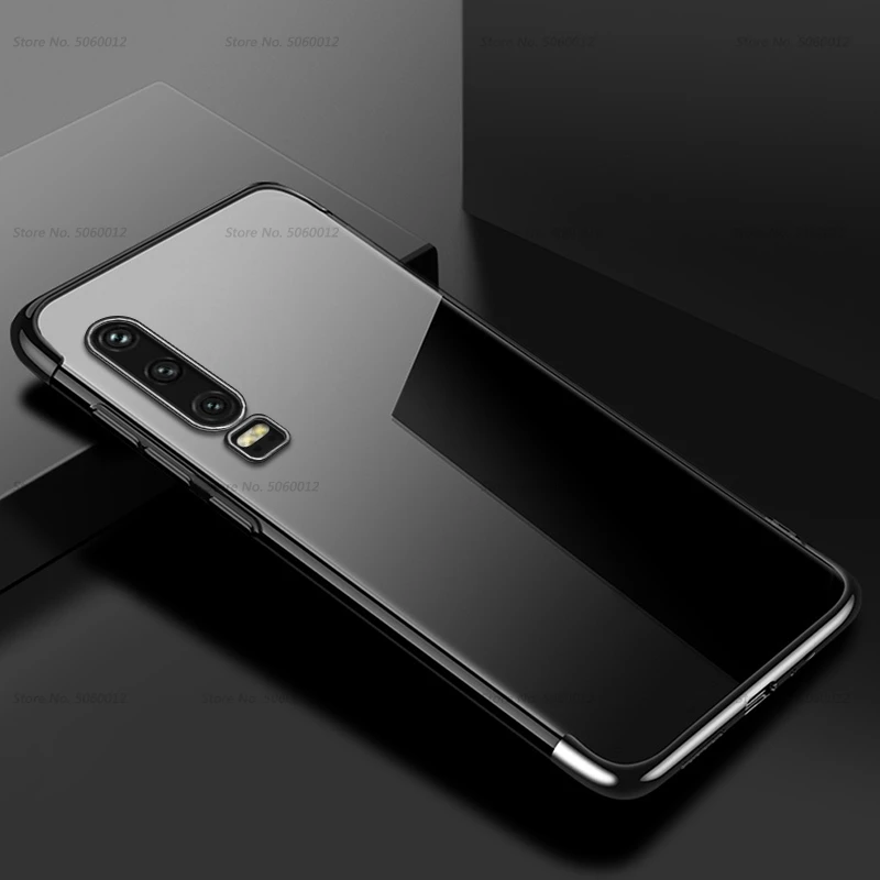 Для huawei P30 чехол тонкий чехол для телефона huawei P20 Lite P20 Pro Чехол прозрачное покрытие TPU мягкий для Huawai P20 Lite P30 светильник - Цвет: Black