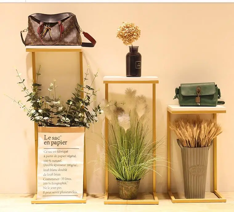 Clothing Store Flow Table Decoration Shop Window Clothes hanger Display Stand Zhongdao Show Counter High and Low Place Tables.