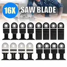 Doersupp Hot Sale 16 Pcs/set Oscillating Multitool Saw Blade Multi Tools Accessories Kit For Renovator Power Tools Home DIY