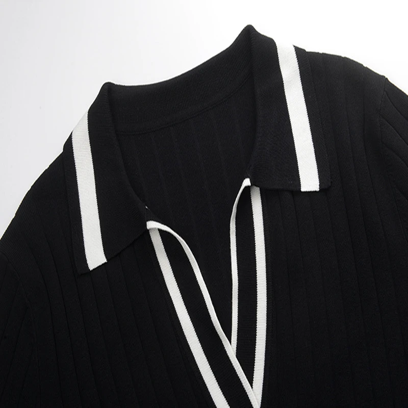 Туника в цветных блоках полосатый трикотажное платье для женщин Vestidos платье в рубчик короткий рукав халат летний Подиум приталенные пуловеры для офиса леди