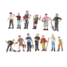 Упаковка/13 шт. окрашенные модели фигурки людей мужчин и женщин фермеры 7-10 см высота