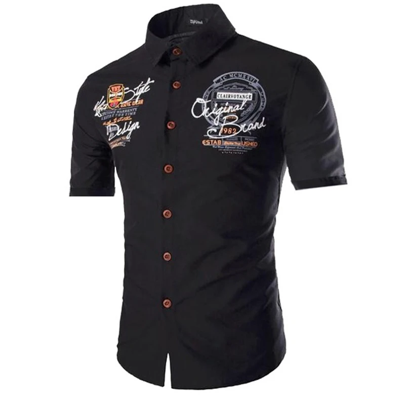 Zogaa البريطانية نمط الرجال قمصان القادمون الجدد يتأهل الذكور قمصان الصلبة قصيرة الأكمام القطن الرجال قمصان ضرب اللون عارضة قمصان