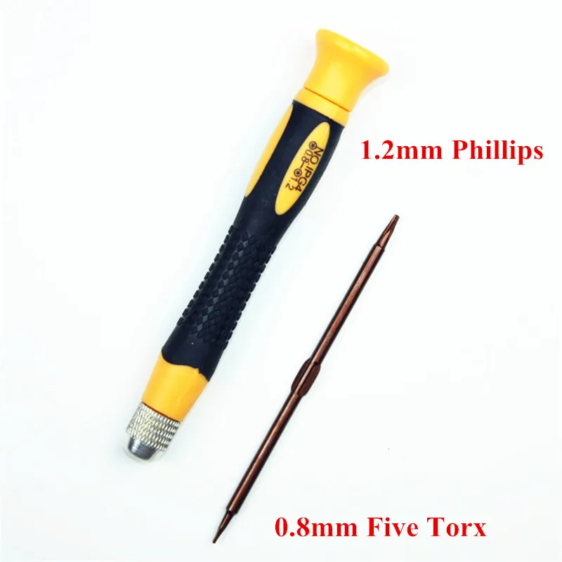 3pcs/lot Maintenance screwdriver For Iphone 0.8mm Five Torx and 1.2mm Phillips head Screwdriver Repair Tool High Quality