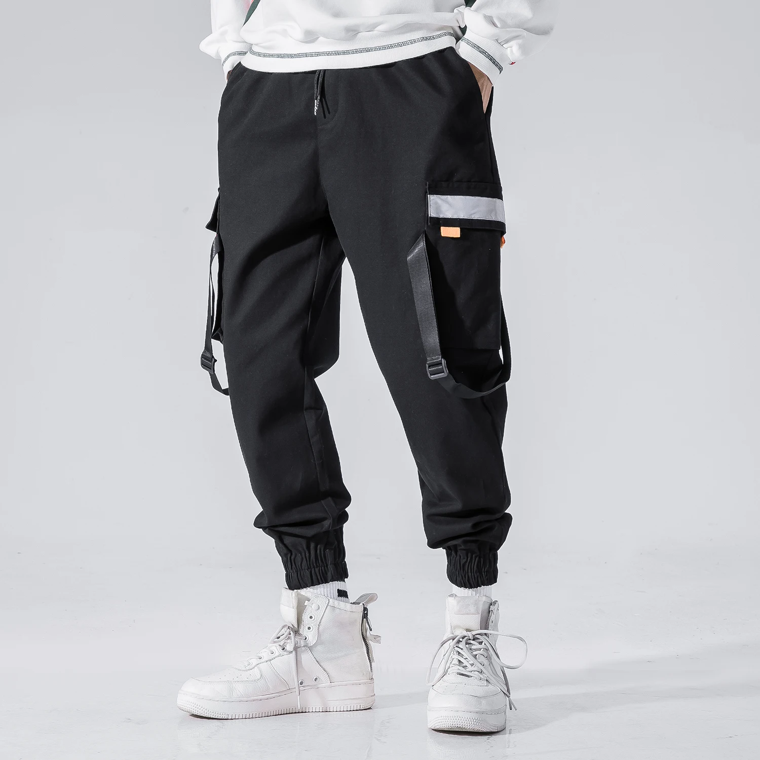

Military Style Men Hip Hop Harem Pants Clothing Mens Casual Pockets Cargo Pants Male Japanese Streetwear Pants Trousers