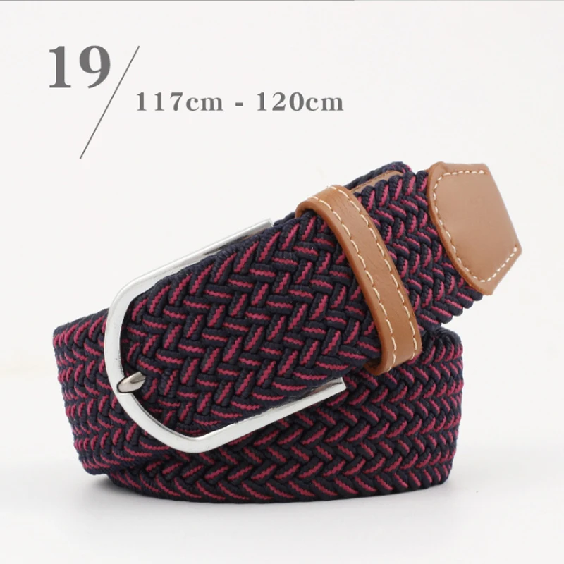 bullhide belts ZLD  Casual stretch woven belt Women's unisex Canvas elastic belts for women jeans  Modeling pin buckle belt 120-130CM men's belts Belts