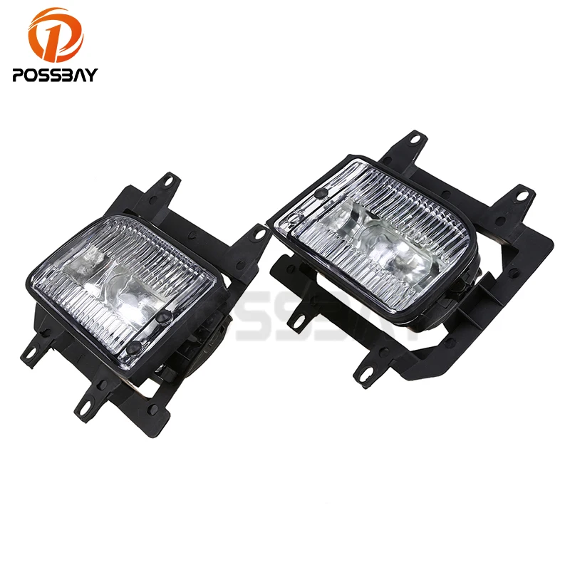 

POSSBAY Clear Cover Front Bumper Fog Lights Housing for BMW E30 3-Series 1982-1987 Pre-facelift Clear Lenes Light Shell