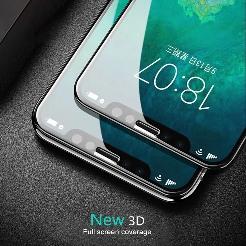 Защитная плёнка для экрана iPhone X XR XS Max закаленное стекло защита 5 5C 6 7 8 Plus полное