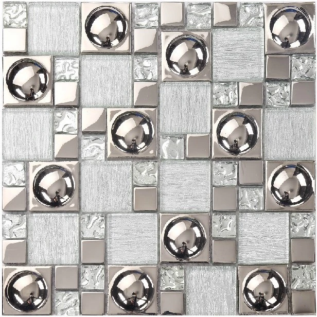 Silver Glass Tile Backsplash Kitchen Ideas Bathroom Mirror Tiles Shower Wall Decor Mosaic Sheet Metal Coating Fireplace Tiles Bathroom Mirror Tile Fireplace Tilessilver Glass Tile Aliexpress