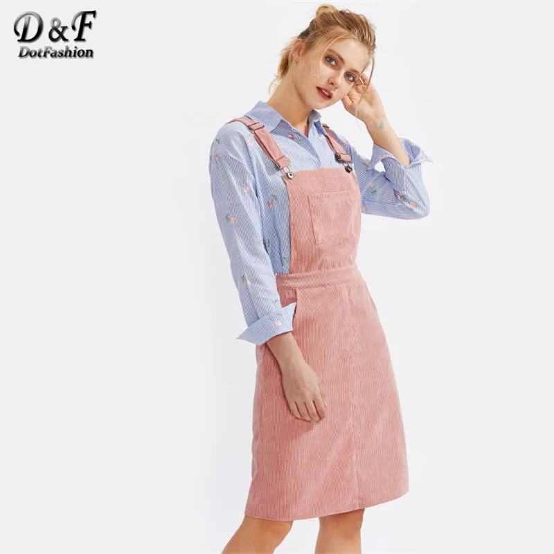 knee length pinafore