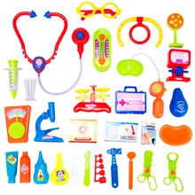 30 шт. наборы "Доктор" инструмент для медсестры игрушка в коробке для переноски Детская ролевая игра стетоскоп Prop развивающие игрушки подарки