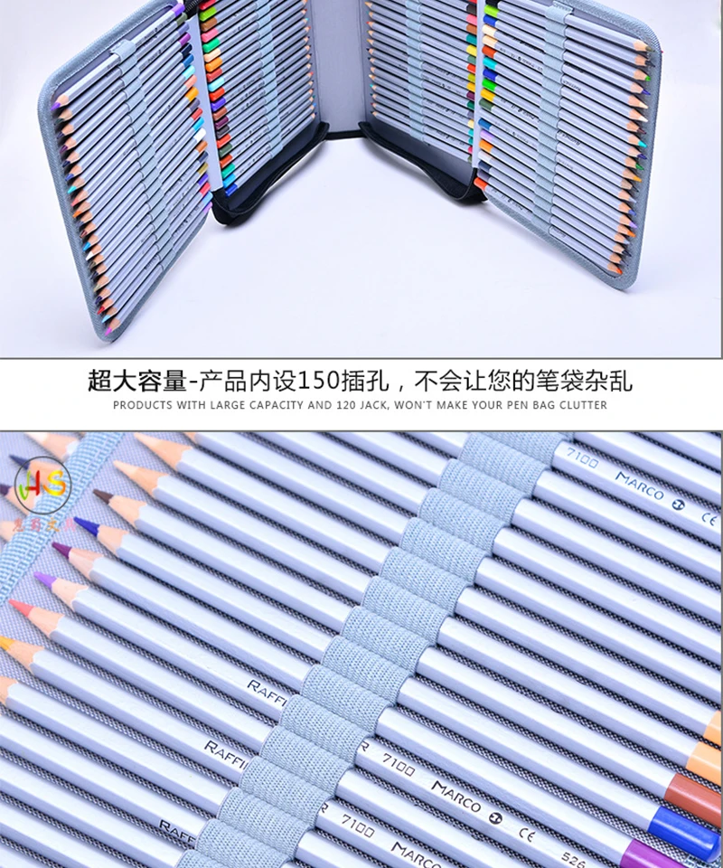 Bolsa de Escrita Caixa de Armazenamento Furos Multi-função Portátil Caneta Suprimentos Grande Capacidade Esboço Desenho Lápis Case Papelaria 150 16 150 furos multi função portátil caneta saco
