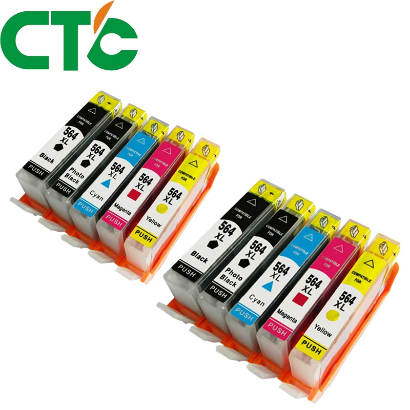 

10 Pack 564xl Compatible Ink Cartridge for currency Photosmart 5510 5511 5512 5514 5515 5520 6510 6512 6515 7510 7520