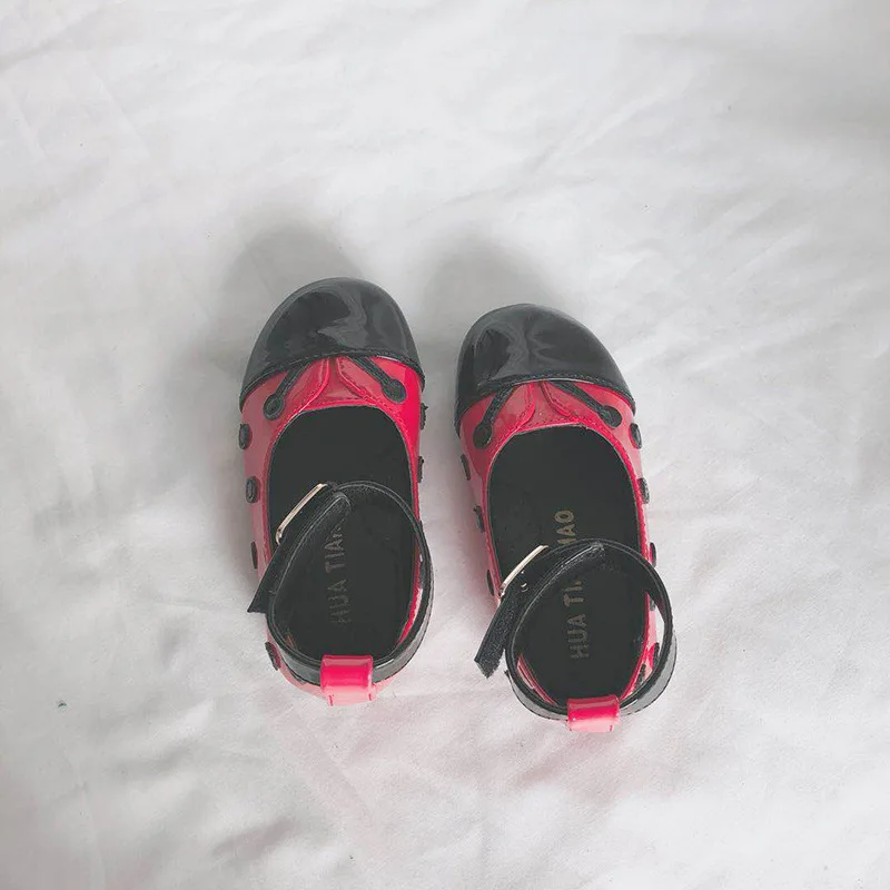 2018 Весна и Осень Новые Девочки Малыш обувь для маленьких девочек жук дети ребенок принцесса обувь милая кожаная обувь размер 21-27