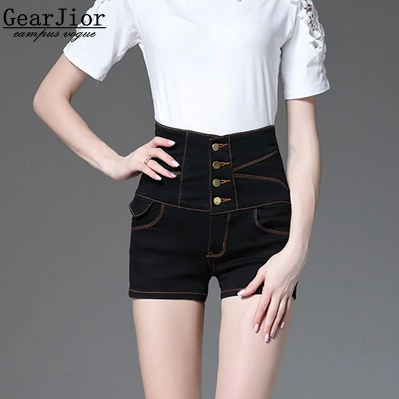 

2017 new hot sale women's spring summer big yards high waist denim shorts woman female denim short jeans S-5XL