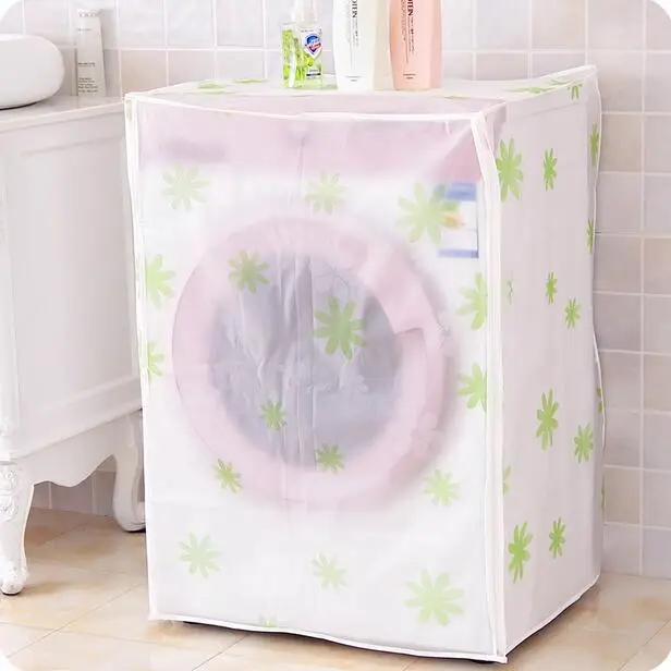 Transparent Print Waterproof Sun Protection Washing Machine Cover