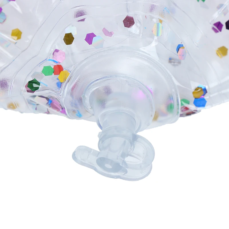 Детский Блестящий прозрачный шар для плавания, круглые надувные игрушки с блестками внутри ПВХ, пляжный мяч, плавающая игрушка для бассейна
