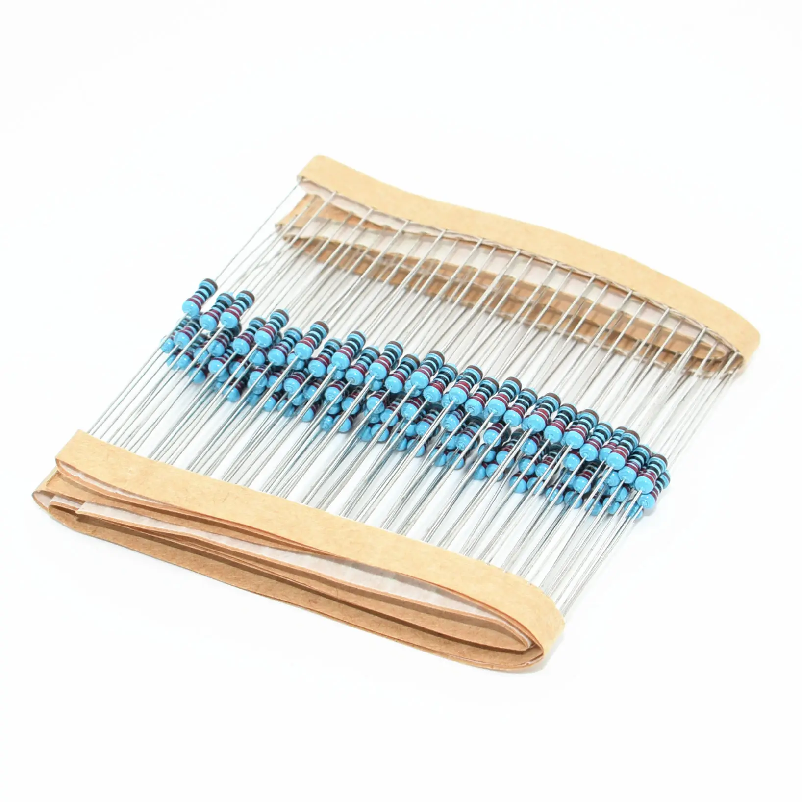 

100pcs 1/4W 1R~22M 1% Metal film resistor 100R 220R 1K 1.5K 2.2K 4.7K 10K 22K 47K 100K 100 220 1K5 2K2 4K7 ohm resistance