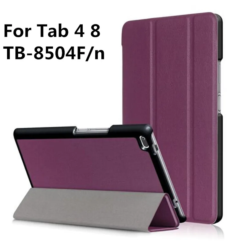 Для lenovo Tab 4, 8, 8 Plus, TB-8504N TB-8504F TB-8704F TOUCHBeauty TB-8504 TB-870 4, 8 50 4, 8 704 планшет чехол Кастер Стенд кронштейн кожаный чехол - Цвет: KST Tab4 8 Purple