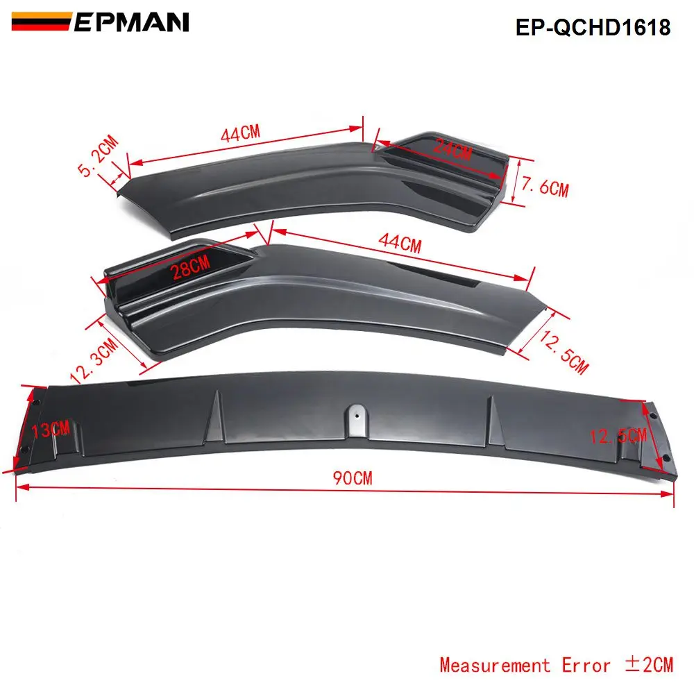 Epman-для- Honda Civic Gen 10Th спереди набор для бампера, кузова Спойлер 3 шт. EP-QCHD1618