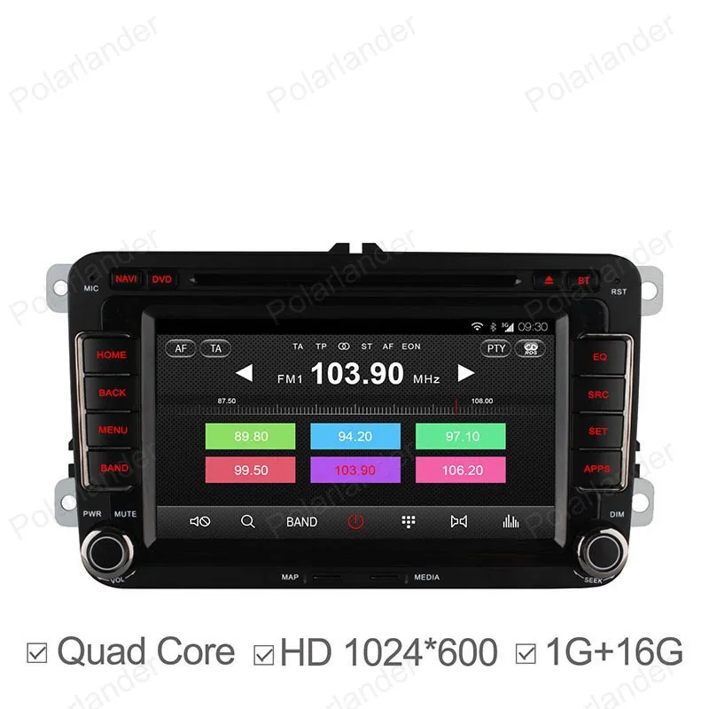 Excellent Android4.4 Car DVD For VW passat jetta polo golf Quad Core FM AM GPS radio support wifi 3G BT GPS DAB+ DVR TPMS DTV OBDII 24