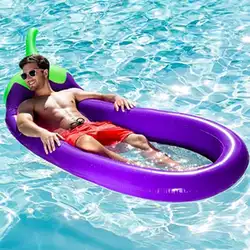 Лето для бассейна, погружаемый в воду надувной Баклажан матрас для плавания Кольцо Круг остров прохладная вода вечерние игрушки бассейн