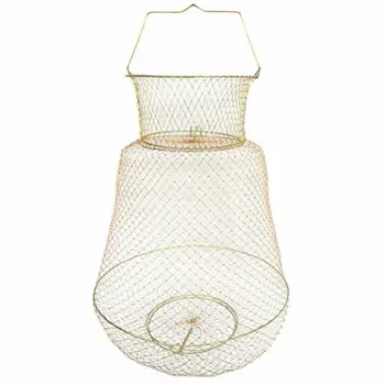 

Foldable Portable Steel Wire Fishing Pot Trap Net Crab Crawdad Cage Fish Basket #8