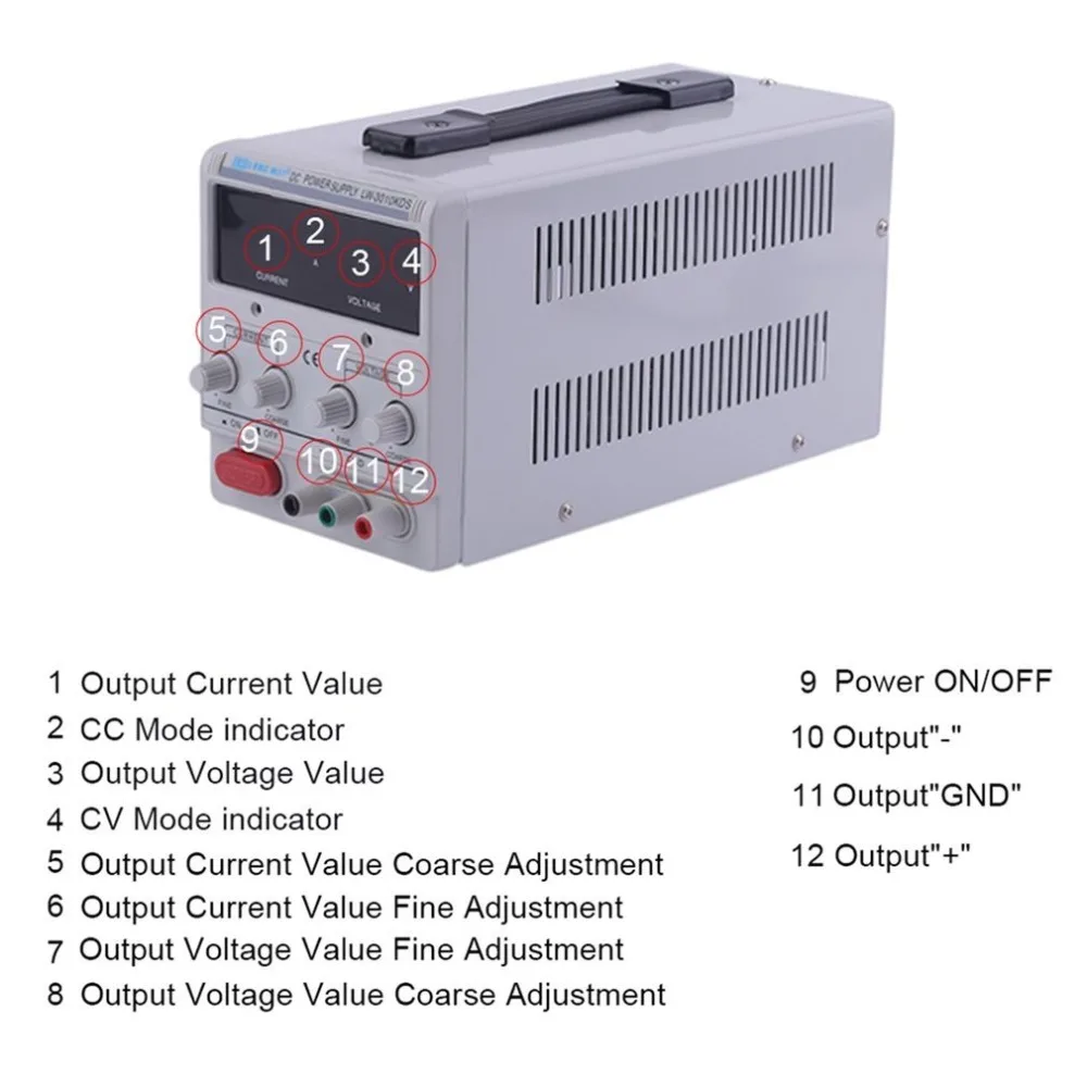 

Universal DC0-30V 0-10A Power Supply Adjustable Dual Digital Variable Precision Overload Short Circuit Protecting Supply