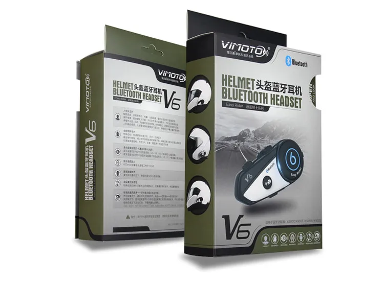 Гарнитура для мотоциклетного шлема Easy Rider V6 многофункциональная двусторонняя