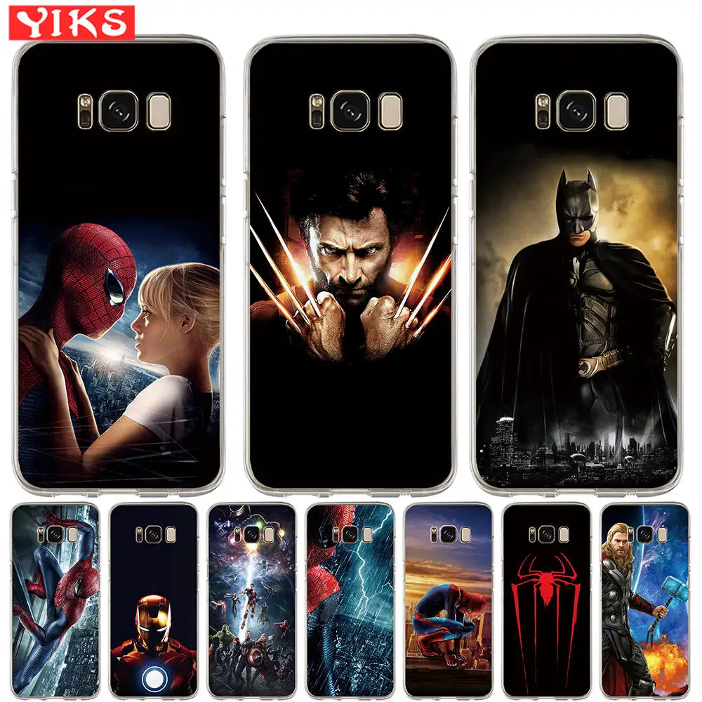 

Movie hero Cases For Samsung Galaxy S8 S9 Plus Note 8 S6 S7 Edge Cases Soft Silicone Cover Marvel Avengers Fundas Coques