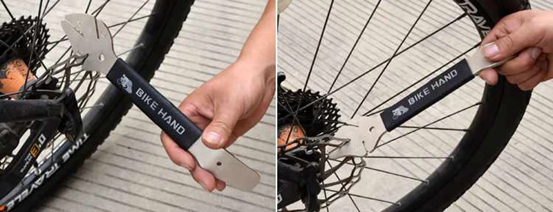 BIKEHAND Bike Dual Functions Rotor Caliper Disc Brake Tool Wrench