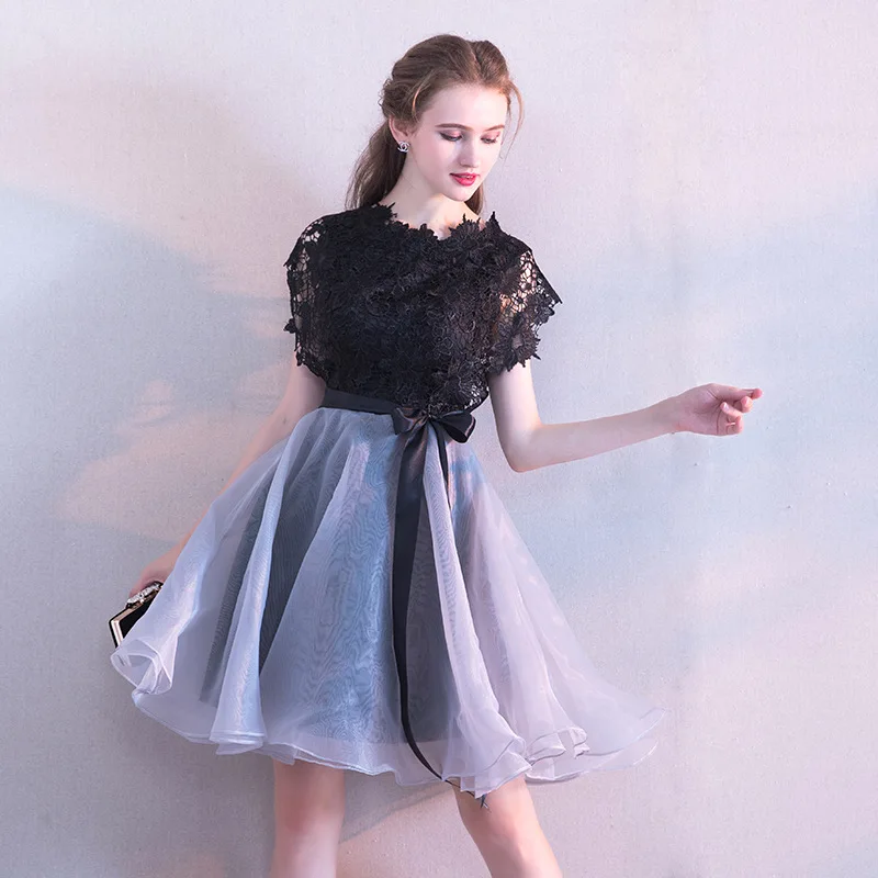 

Elegant Summer Dress Women Retro Floral Mini Party Dresses Sexy Black Lace Mesh Ball Grown Dress Plus Size vestidos robe femme