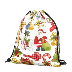 Bagpack в женская Повседневное Daypacks сумка для хранения Рождественский подарок мешок льняной рюкзак сумки Рождественская сумка-кисет #25