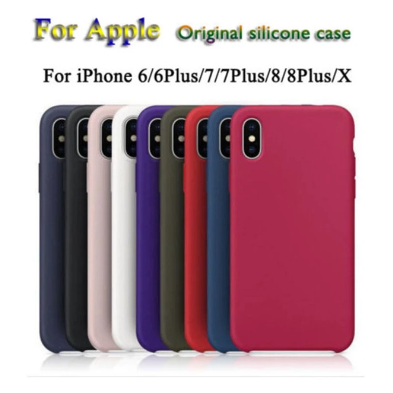 HTMOTXY Soft Silicon Phone Cases For Iphone 7 6 S 6plus 8 Plus Case Pure Funda X Xr Xs Max Cover Candy Coque |