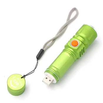 

3 Modes USB Rechargeable Flashlight Portable Lantern Waterproof Torch Zoomable Flash Light