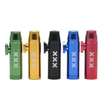 

[HORNET] 4pcs Two Types Aluminum Bullet Sniffer Portable Snuff Snorter Dispenser Powder Snuffer With XXX LOGO