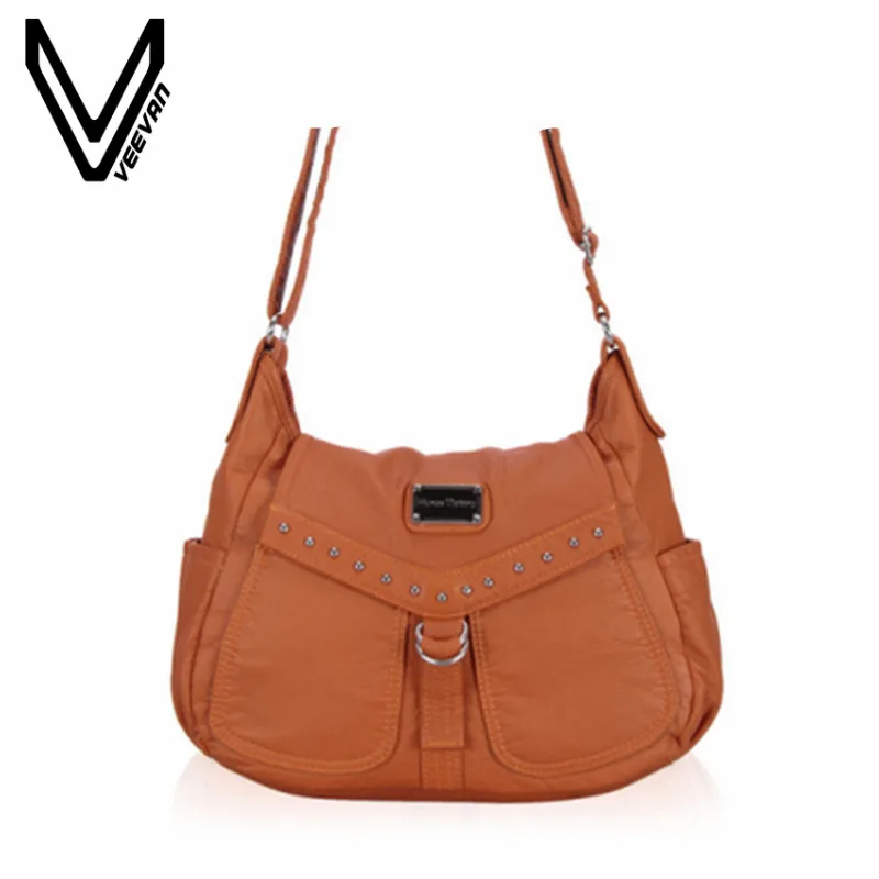 VEEVANV New Women Messenger Bag Bolsa Feminine Good Quality Washed