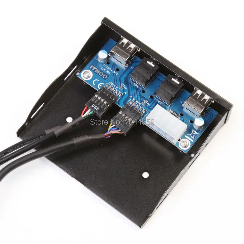 Высокоскоростной 3 5 дюймовый 18pin на 2 порта USB HUB Mic HD Audio 0 мм передняя панель