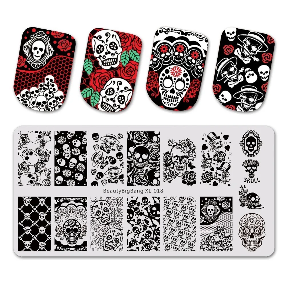 BeautyBigBang штамповочная пластина для ногтей геометрические шаблоны трафаретов для дизайна ногтей шаблон штамп для ногтей штамповка пластин XL-006 - Цвет: 18