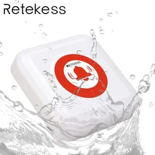 Retekess TD002 Wireless Calling Bell Waterproof IPX3 Call Button Transmitter Elderly emergency call for Nurse Calling System Retekess TD002 Wireless Calling Bell Waterproof IPX3 Call Button Transmitter Elderly emergency call for Nurse Calling System