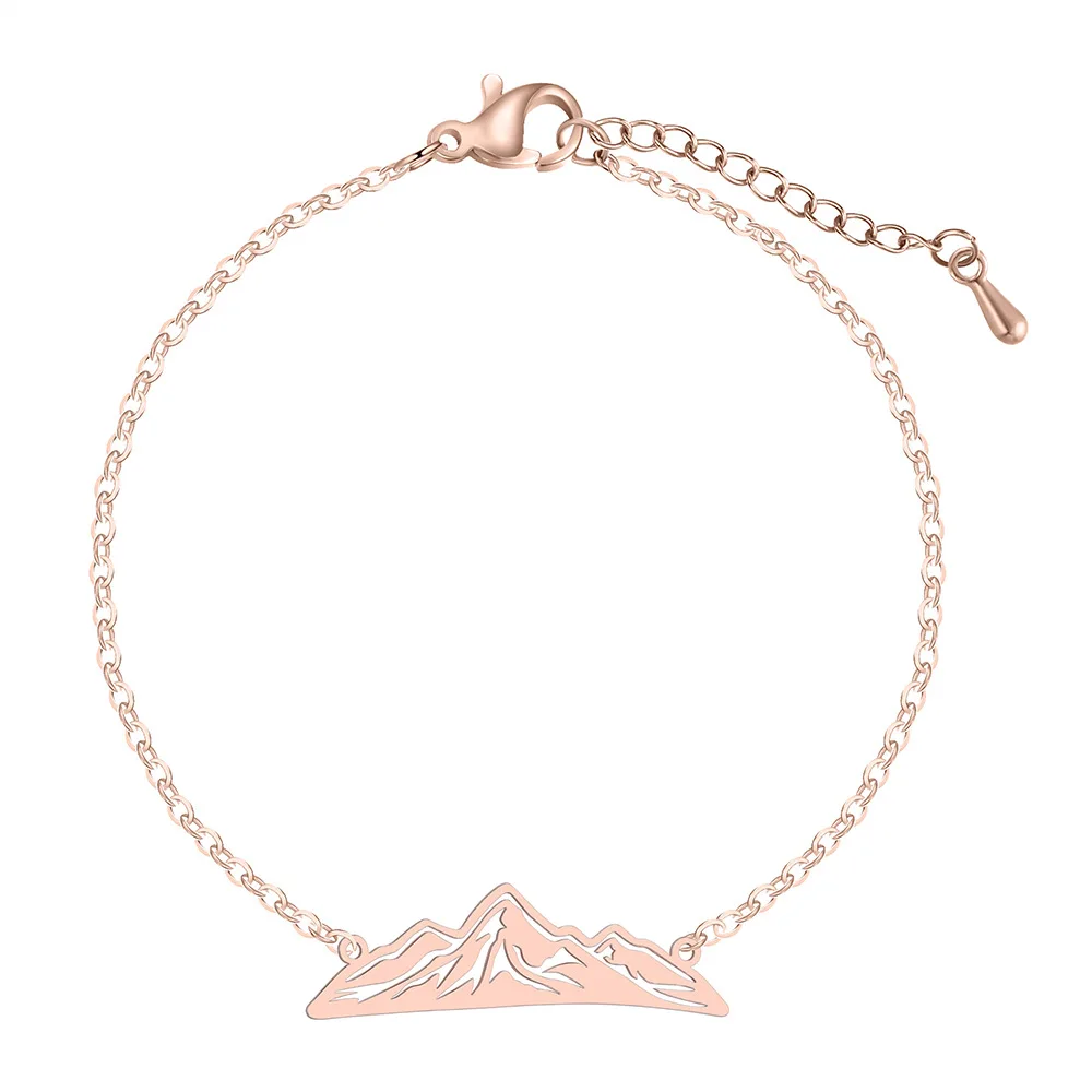 

Creative Mountain Bracelet Silver Stainless Steel Cute Number 8 Bracelet Mother's Day Gift Gracias Regalo