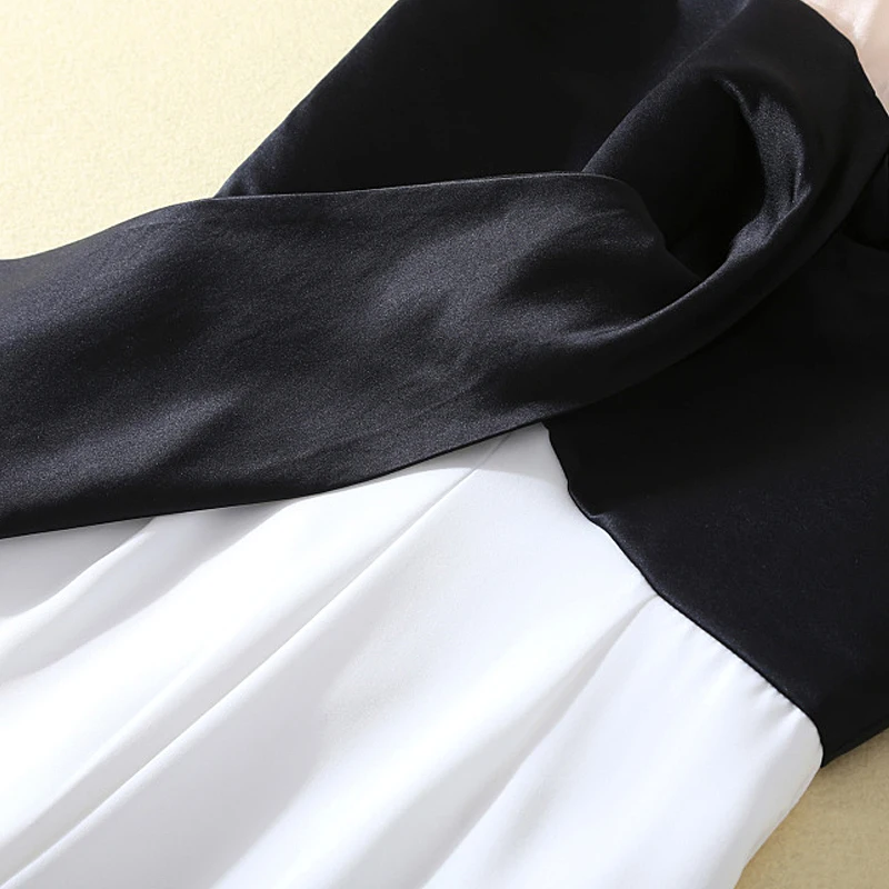 Комбинезон для женщин черно белый с широкой строчкой|jumpsuit wide leg|designer jumpsuitsfashion