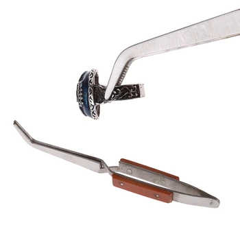 

Straight Curved Tip Selflock Tweezer Cross Locking Jeweler Jewelry Making Tool