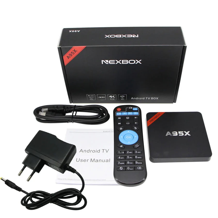 

A95X Smart Android TV Box Android 6.0 Amlogic S905X RAM 2GB ROM 16GB Quad core 64Bit Set-Top Boxes 2.4GHz WiFi Media Player