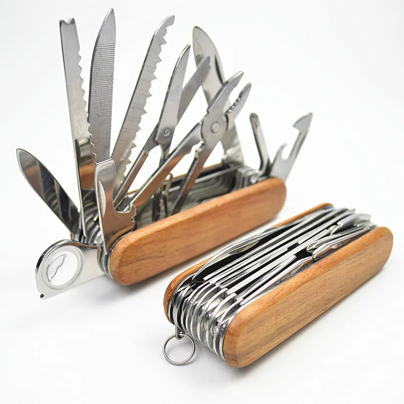 Многофункциональный швейцарский складной нож из нержавеющей стали, многофункциональный инструмент, армейские ножи, карманный охотничий нож для кемпинга, нож для выживания