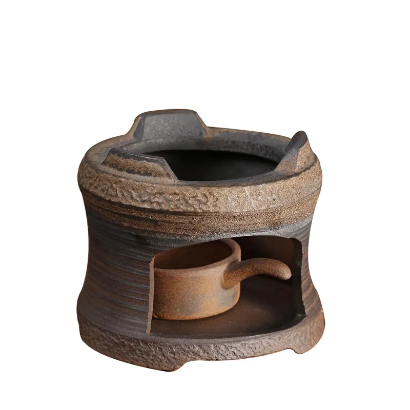 Japanese Black Zen Coarse Pottery Teapot Warmer Base Vintage Ceramic Candle Holder Coffee Milk Warmer Tea Ceremony Accessories Japanese Black Zen Coarse Pottery Teapot Warmer Base Vintage Ceramic Candle Holder Coffee Milk Warmer Tea Ceremony Accessories