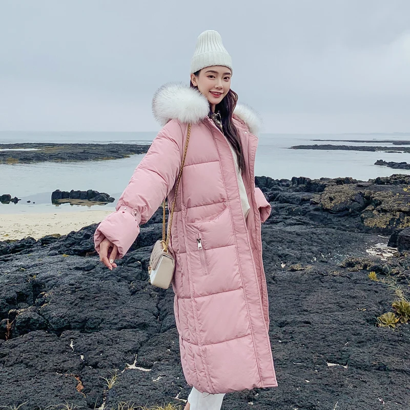 Новое поступление, зимняя женская куртка, корейский стиль, свободное женское длинное пальто, теплое, утолщенное, с хлопковой подкладкой, Женская парка, высокое качество